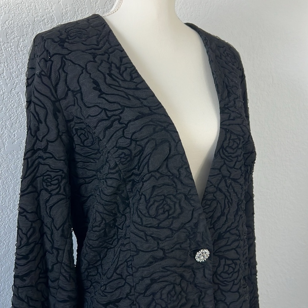 NWT Antthony Design Originals Black Floral Jacket